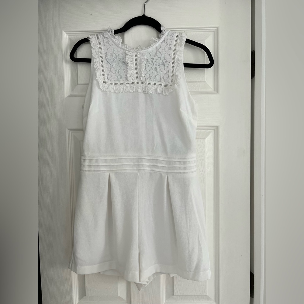 Disney’s Alice Through The Looking Glass White Lace Bib Romper